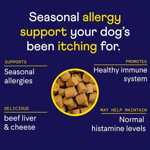 Finn Allergy & Itch Soft Chews for Dogs | Colostrum & Bee Propolis | 90 Ct | Quercetin & Probiotics | NASC Certified | Vet-Formulated | Seasonal & Environmental Allergy Relief
