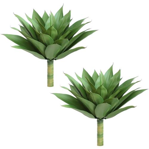 28 inch Artificial Agave Plants, Large Size Fake Succulent Plant, Faux Succulents Stems for Outdoor Indoor Home Decor (Set of 2)