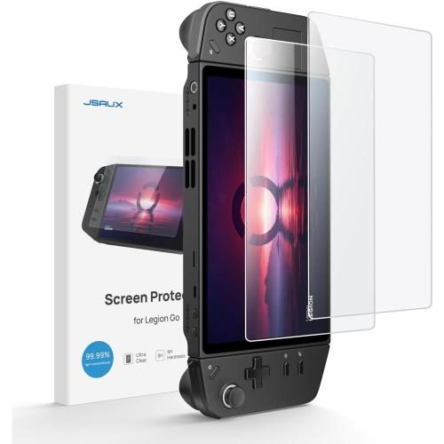 JSAUX 2-Pack Screen Protector for Legion Go, Ultra HD Glass Protector 9H Hardness Edge-to-Edge Scratch Resistant Tempered Glass Compatible with Lenovo Legion Go