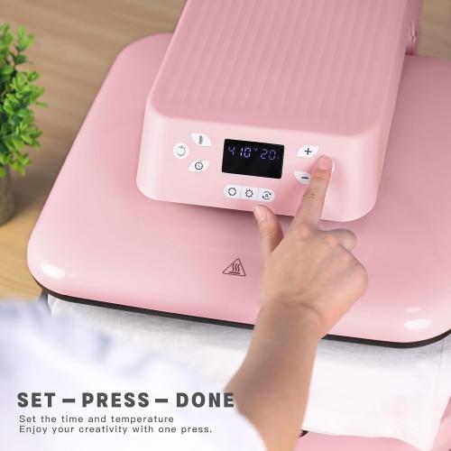 HTVRONT Auto Heat Press Machine for T Shirts - 15x15 Intelligent Press Machine with Auto Release - Auto-Off & Heats Up Fast, Smart Heat Press for HTV, Sublimation, Heat Transfer Projects