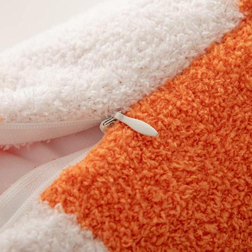 NIDITW Set of 2 Orange Checkered Pillow Covers 18x18 Inches Ultra Soft Microfiber Both Sided Gingham Pattern Invisible Zipper for Sofa Couch Bed Decor (Orange)