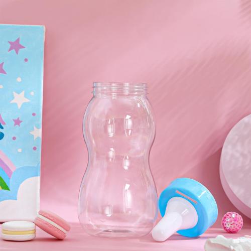Garneck 11'' Jumbo Baby Bottle for Baby Shower Game Large Capacity Transparent Money Piggy Bank Bottle with Wide Opening Giant Fillable Candy Container for Boys Birthday Nursery Christening Decor