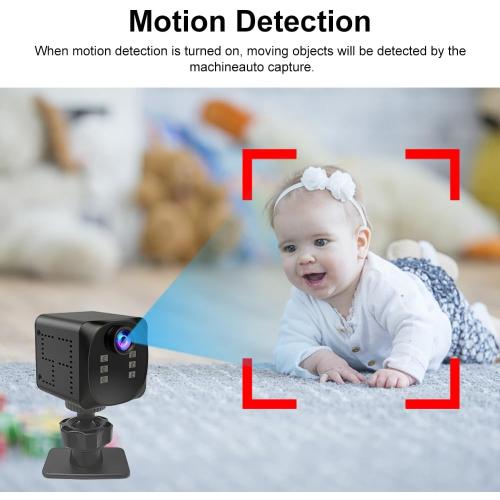 Mini Camera 4K HD WiFi Wireless Security Camera with Motion Detection, Night Vision App Control, Cloud & SD Storage Support- Ideal for Pet, Baby, and Nanny Surveillance