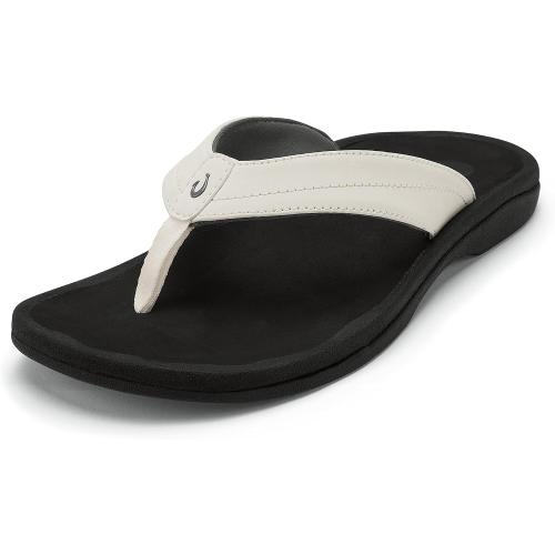 OLUKAI Ohana Women's Sandals, Water Resistant Flip Flops with Arch Support, Lightweight Comfort for Beach & Travel, Enhanced Traction for Wet Surfaces size 8W