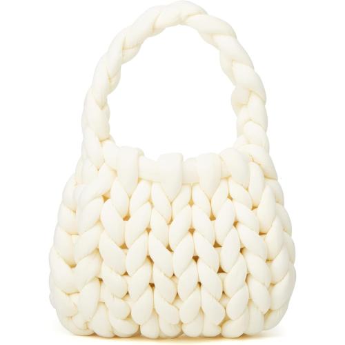 Color Cream Nordic Peace Introducing our Chunky Knit Tote Bag! This bag is perfect for those who love a good tote bag but want something with a little more personality