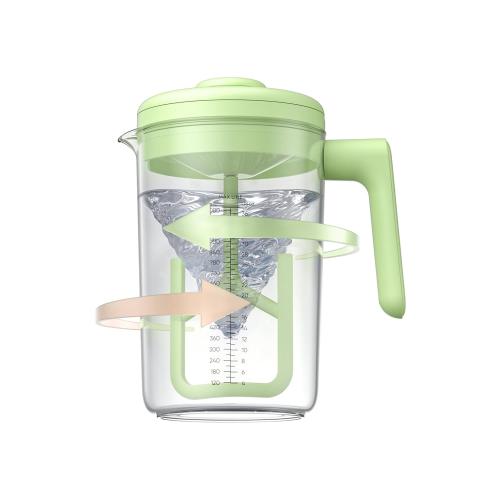 Electric Formula Pitcher, 36 oz Baby Formula Mixing Pitcher, Automatic Baby Formula Mixer, Bidirectional Stirring Breastmilk Pitcher, Locking Lid Smooth Formula Maker Milk Storage for Fridge(Green)