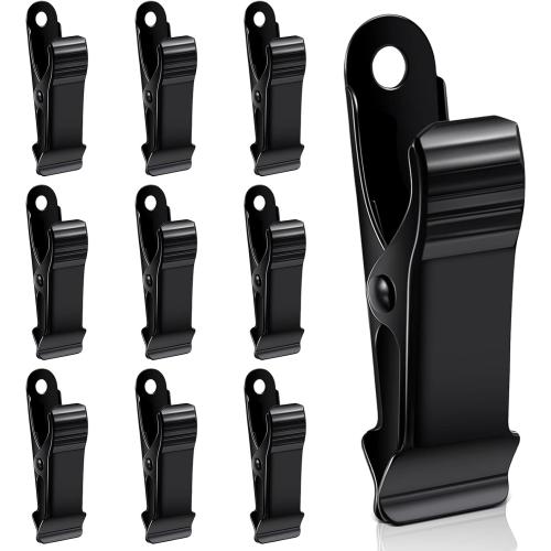 10 Pcs Metal Mini Clamps Mini Spring Clamp Crocodile Alligator Clips 1/2 Inch Wide for Work, Smooth Jaw, 5/16 Inch Capacity (Black)