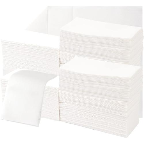 200 Linen-Feel Guest Towels Cloth-Like Hand Towels Disposable Bathroom Napkins Thicken Guest Towel Soft, Absorbent 12 x 17 for Bathroom, Kitchen, Wedding Reception or Dinner Party