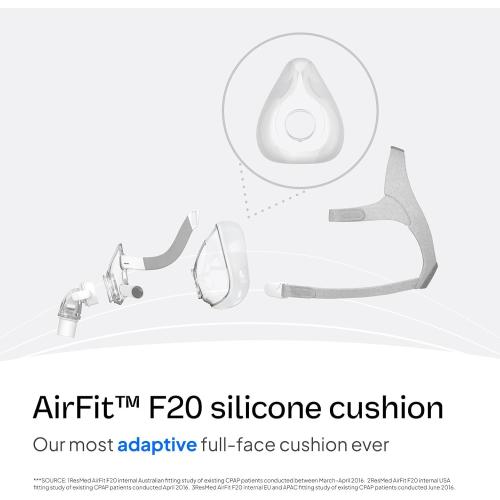 ResMed AirFit F20 Cushion - Full-Face CPAP Mask Cushion Replacement - CPAP Accessories - Large