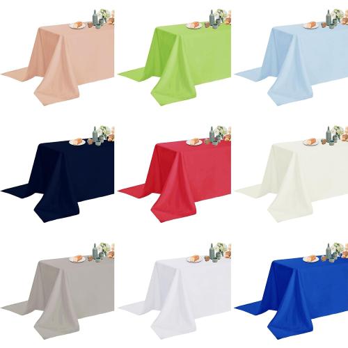 Fokitut 2 Pack Waterproof Rectangle Tablecloth, 60x102 Inch, Stain Resistant and Wrinkle Polyester Table Cloth, Fabric Table Cover for Kitchen Dining, Wedding, Party, Holiday Dinner-Purple