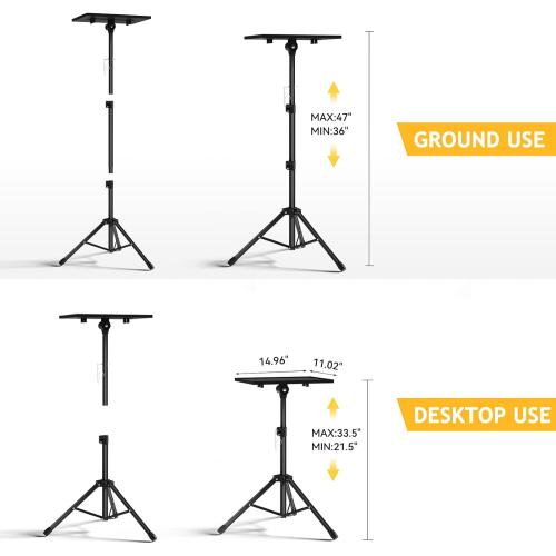 Projector Stand Tripod - Laptop Tripod Projector Stand Adjustable Height 22 to 47 Inch, Projector Tripod Stand, Tripod for Porjector, Projector Stand for Outdoor Movies