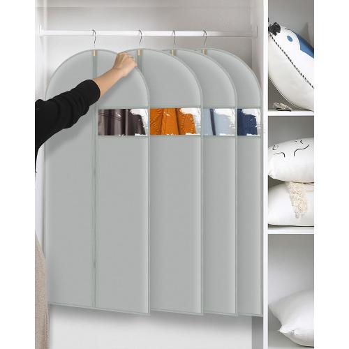 Garment Bags Suit Bags for closet storage 9 Packs Garment Covers 24 x 43 Inchs for Storage Suits, T-shirts and Jackets, Suit Covers for Hanging Clothes on Closet or Travel