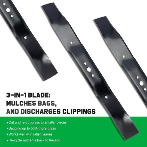 21 inch Mower Mulching Blade for Craftsman Husqvarna Poulan 7021P 406712 532406712 165833 175064 189028 532189028 21''Deck Push Lawn Mower