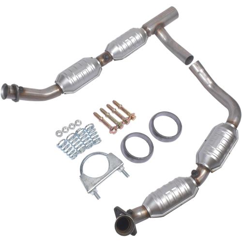 Y Pipe Catalytic Converter 50493 Replacement for Ford E-150 E-250 E-350 Super Duty 5.4L 2005-2008 AKWH
