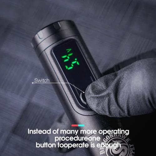 Dragonhawk X4 Tattoo Gun Wireless Tattoo Pen Machine with Two Replacement Batteries Coreless Motor by Mcore Lightweight Slim Great for Women Artists