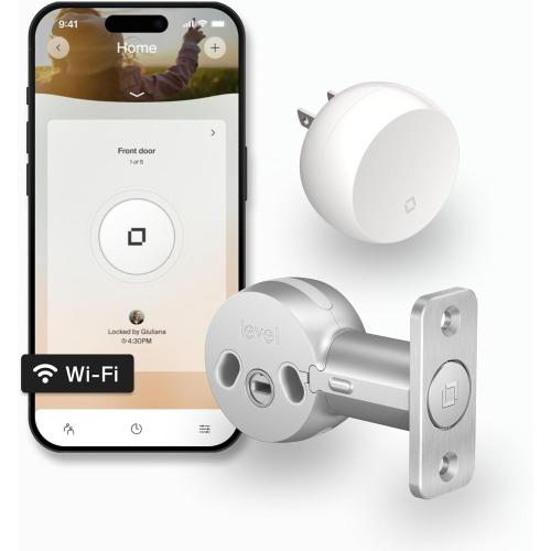 Level Bolt (Wi-Fi) Smart Deadbolt - Make Your Lock Smart & Keep Existing Hardware and Keys - Lock/Unlock from Anywhere - Level App for iOS & Android - Works with Apple Home, Alexa & Google Home