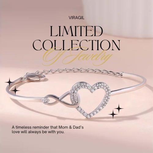 VIRAGIL Unique Granddaughter Infinity Heart Bracelet, Thoughtful Gift from Grandma Grandpa, Perfect for Holidays, Birthdays, Milestones, or Special Family Gatherings