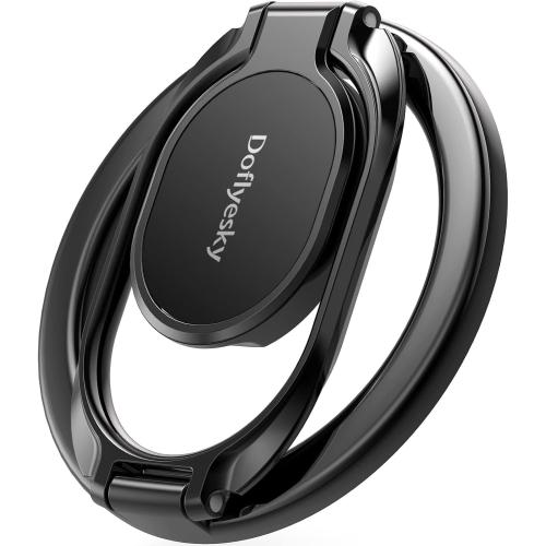 Doflyesky Magnetic Phone Ring Holder for iPhone, Double Adjustable Gym Phone Grip Holder and Stand Removable for Magsafe Case, iPhone 17/16/15/Pro Max Plus SE
