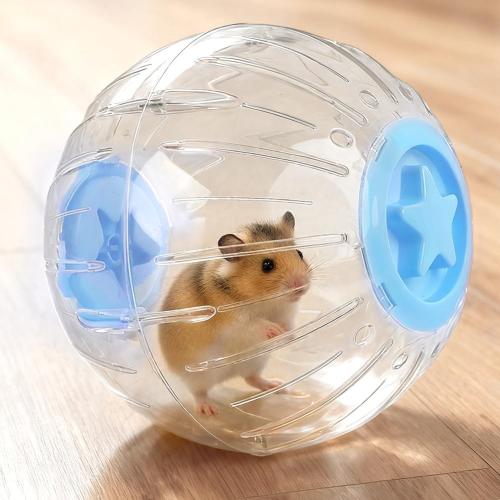 Hamster Exercise Ball 7.9 Inch–Crystal Clear Hamster Running Ball with Twist-Lock Lid, Large Safe Ventilation Toys, Accessories for Syrian/Dwarf Hamsters and Other Small/Medium Hamsters, Blue