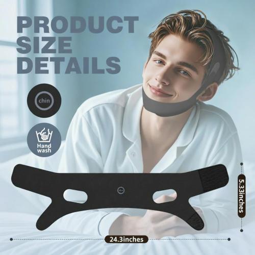 NOIKO Anti Snoring Chin Strap Adjustable, Effective Anti Snoring Device, Snore Stopper Breathable and Durable for Adult