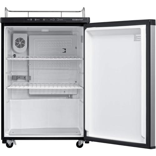 24 Inch Wide Kegerator Conversion Refrigerator for Full Size Keg - Black