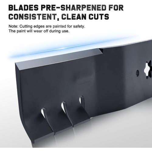 54 Inch Mower Blades 40MnB for MTD Cub Cadet 742-0677 942-0677 RZT54 RZT-S54 SLT1554 GT1554 LGT1054 GT1054 GTX1054 T310 54''Deck Lawn Mower (Toothed Mulching)
