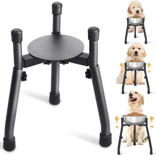 Elevated Dog Bowls, Adjustable Metal Raised Dog Bowl Stand For Medium & Large Dogs, Raised Dog Bowl,Dog Bowl Stand,Dog Food Bowl Stand,Adjustable Wide 6.3-10.2,3 Height Adjustment(Bowl Not Included) (W 6.3-10.2, H 8.8'',10.8,12.5, 1 PACK)