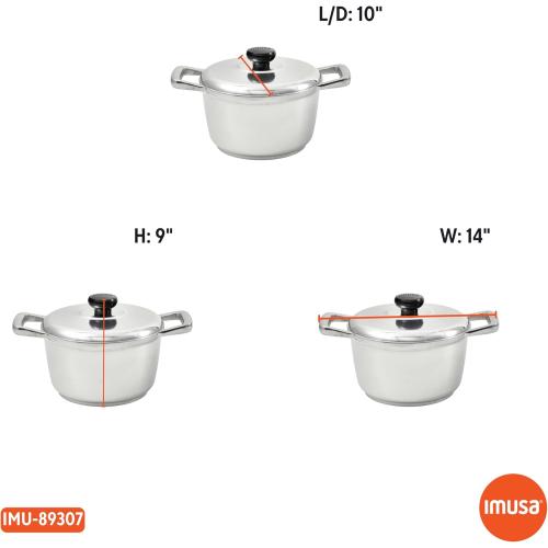 IMUSA 5.8qt H. Cajun Cast Aluminum Dutch Oven