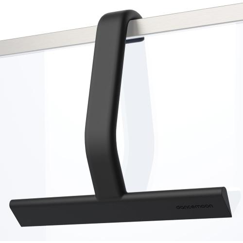 dancemoon JustHang Shower Squeegee for Glass Doors, All-in-One Piece Silicone Squeegee with Built-in Hook for Bathroom, Window, Mirror, Tile Wall, Car, Streak-Free Bathroom Cleaner Tool,10 Inch Black***