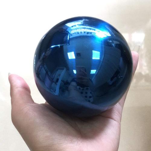 12 inches in Gazing Ball,Seamless Blue Stainless Steel Polished Reflective Smooth Mirror Garden Sphere Globe,Props of Photography,Colorful Addition to Any Garden Home