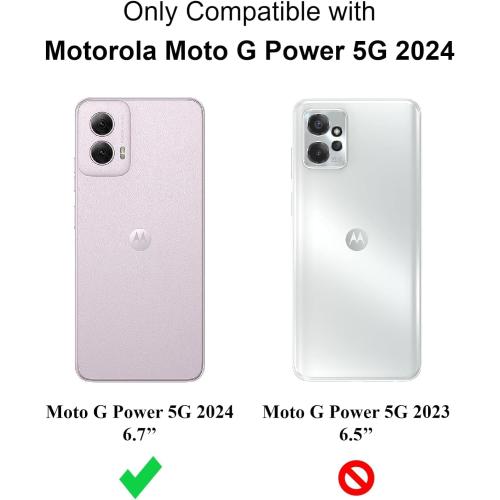 BAISRKE Case for Moto G Power 5G 2024,Heavy Duty Shock Absorption Protective Designed Phone Cover for Motorola Moto G Power 5G(2024) - Crystal Clear