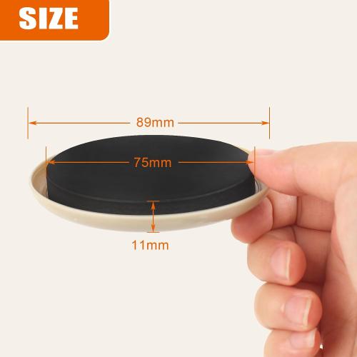 10PCS Furniture Sliders, 3 1/2 Furniture Sliders for Hardwood Floors, Reusable for Carpet, Heavy Duty Furniture Movers Sliders, Carpet, Floor Protectors (Beige)