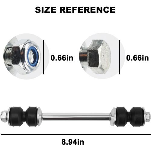 K80631 Front Sway Bar Link Kit Compatible with Chevy Silverado Suburban 1500/2500HD 1999-2019, Tahoe 1995-2006 Yukon XL Replaces K700539, 10385580, 15167767 （2PCS）