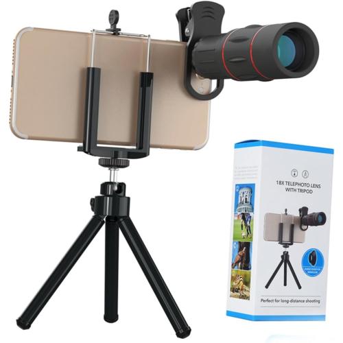 CHILDWEET Telephoto Monocular Lens for Smartphones Cell Phone Lens Kit with Tripod Enhance Imaging Quality for Various Mobile Devices