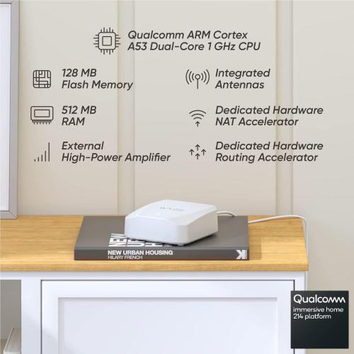 Wyze AX3000 Dual-Band Wi-Fi 6 Mesh Router System, Covers up to 1500 Sq. Ft, 50  Devices, Replaces Router and Extender, Supports Wired Backhaul, 2X 1 Gbps Ports - 1 Pack