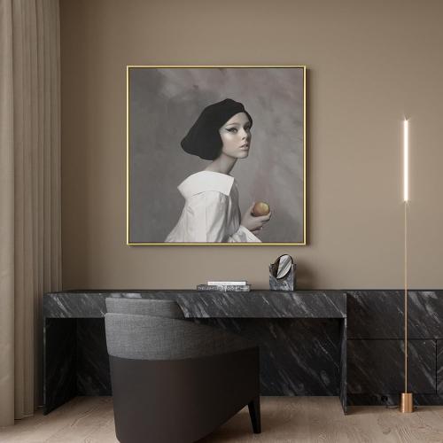 Floater Frame for 36x36 Canvas Paintings, DIY Metal Floating Frame with 1.5” Deep for Artists Designers Landscape Portrait Artwork, Modern Home Office Wall Decor (Gold)