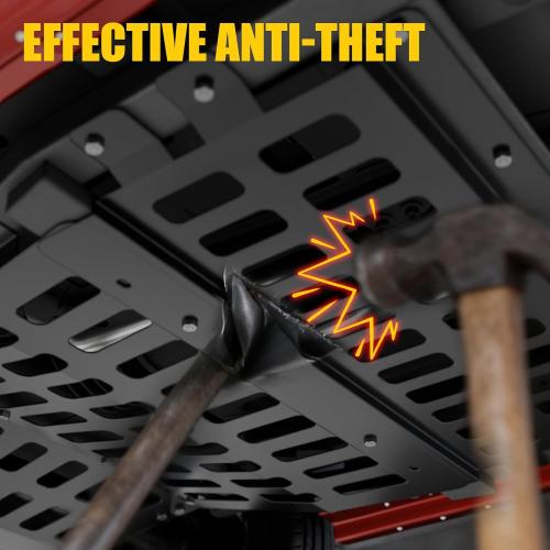 Skid Plates Compatible with 2021-2025 Ford F150 3.5L Supercrew Engine Lower Protection Carbon Steel Transmission Splash Guard Underbody Protecter 2024 F-150 Accessories