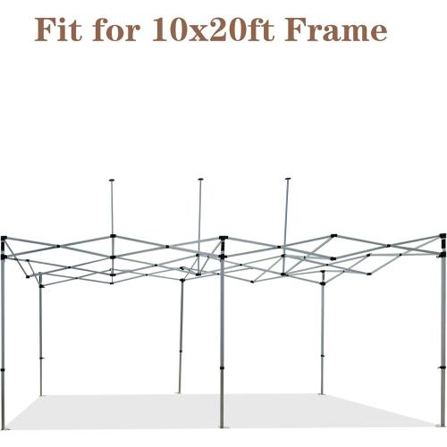 SCOCANOPY Commercial 10x20 Canopy Replacement Canopy Top,Canopy Cover ONLY,Bonus 4 Pack Weight Bag (Forest Green)