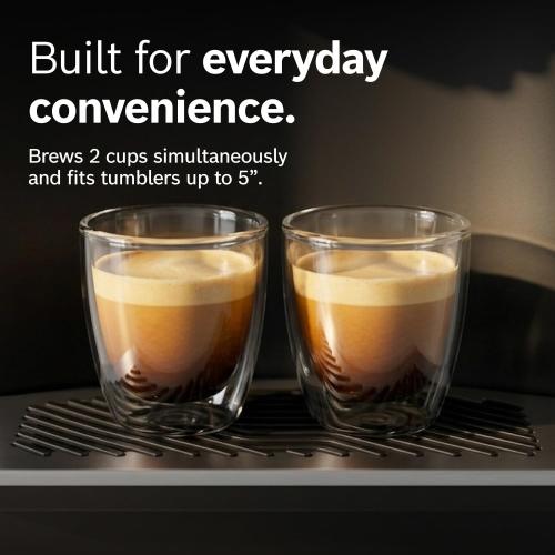 Bosch Fully Automatic Coffee and Espresso Machine - Touchscreen, Large Bean Capacity - Easy Clean, Maintenance - Black -