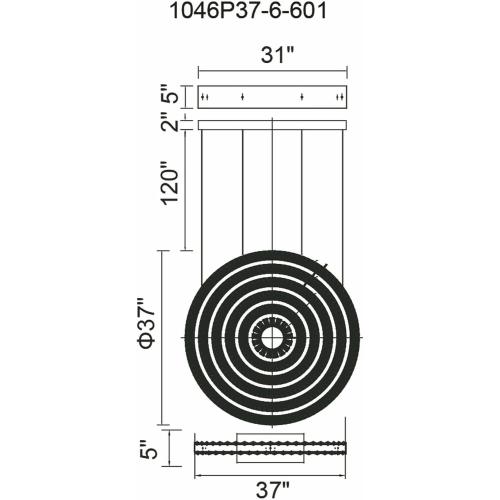 CWI Lighting Celina Contemporary Metal LED Fixture Chandelier in Chrome