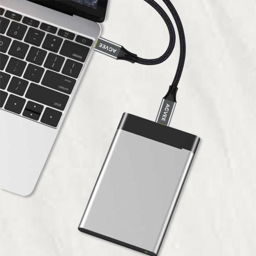 AGVEE 3.3ft USB-C to Mini USB Cable, Gold Plated End Tips, Braided Durable Mini-B 5-Pin to Type-C Data Charging Charger OTG Cord for Hero 3 , Canon Nikon Camera, GPS, Blue Yeti, Dark Gray