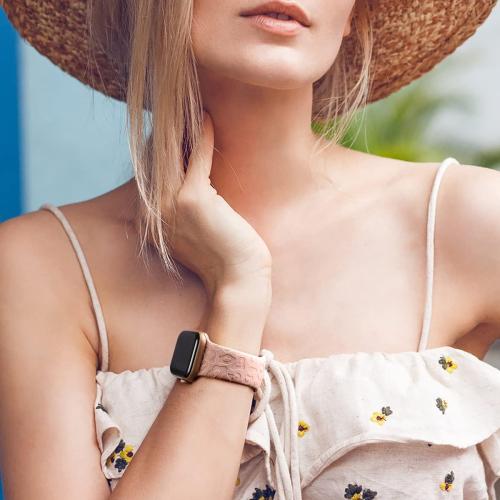 4Pack Leopard Engraved Bands Compatible with Apple Watch Band for women 40mm 41mm 42mm 38mm 44mm 45mm 46mm 49mm, Soft Silicone Cheetah Sport Strap for iWatch Series 10 9 8 7 6 5 4 3 2 1 Ultra/2 SE