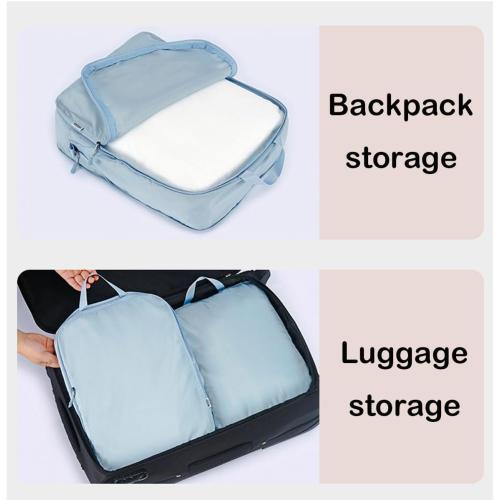 2 Pieces Set Pack Cube Luggage Pack Organizer Travel Accessories Travel Clothes Storage Bag, Organizing Bag, Separate Bag, Clothes Travel Bag (Beige)