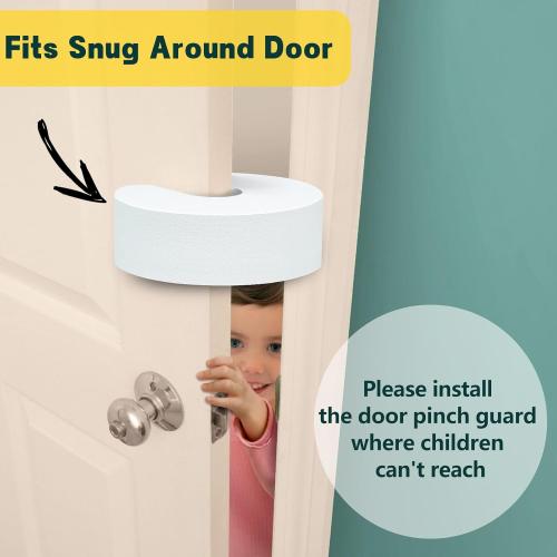 [8 Pack] BYETOO Door Finger Pinch Guards,Baby Proof Door Slam Stopper,Protect Child Fingers with Soft Foam Guard,Prevent Finger Pinch Injuries,Slamming Door,Child or Pet from Getting Locked in Room