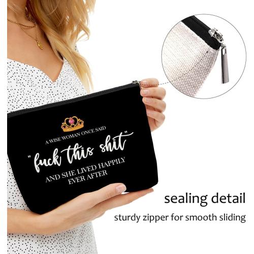 Funny Gifts for Women, Grandma, Strong Women Retirement Gifts Cool Gifts for Coworkers, Hostess Gift Ideas Gag Gifts Birthday Girls Weekend Fun Gifts Makeup Travel Bag Inspirational Cosmetic Bag