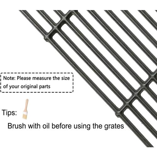 C6505A(4-Pack) 19 3/4 Cast Iron Cooking Grid Grates Replacement for Chargriller 2121, 2123, 2222, 2828, 3001, 3008, 3030, 3725, 4000, 4208, 5050, 5072, 5252, 9020