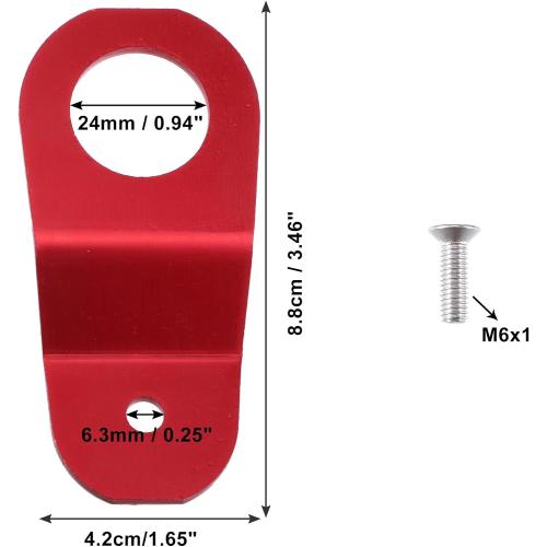 X AUTOHAUX Engine Water Tank Radiator Bracket Radiator Stay Mount Bracket and Washer Kit for Honda Civic 1996-2000 Aluminum Alloy Red 1 Set