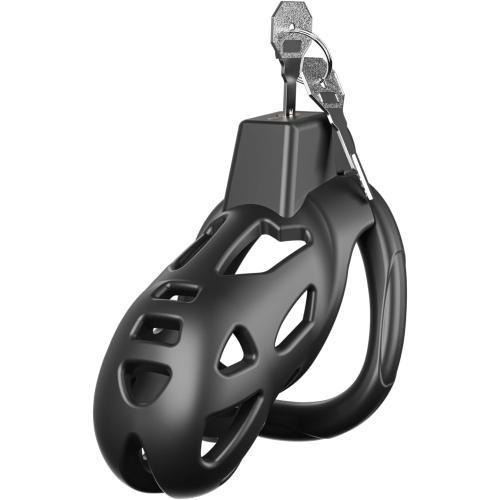 Male Chastity Cage, Large Chastity Device with 5 Sizes Rings and Invisible Lock for Man Penis Exercise Bondage Gear & Accessories Lightweight Adult Sex Toys