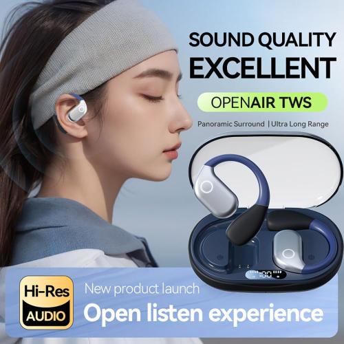 Bone Conduction Headphones,Open Ear Headphones Wireless Bluetooth 5.4 HIFI Sound Quality Sports Over Ear Earbuds with Earhooks, Built-in Mic, Crystal-Clear Calls for Running Workout Cycling Driving