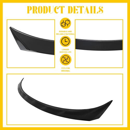 Rear Spoiler Wing for 2018-2024 Toyota Camry LE SE XLE XSE TRD Hybrid Trunk Lid Duckbill ABS Rear Trunk Spoiler Glossy Black